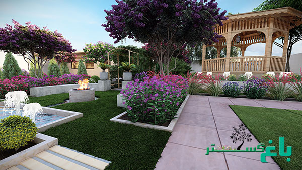 طراحی فضای سبز ویلا و حیاط خانه
