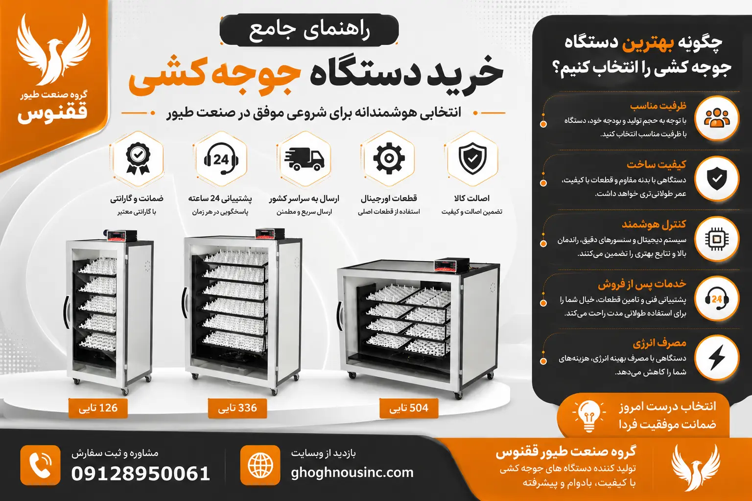 دستگاه جوجه کشی ققنوس