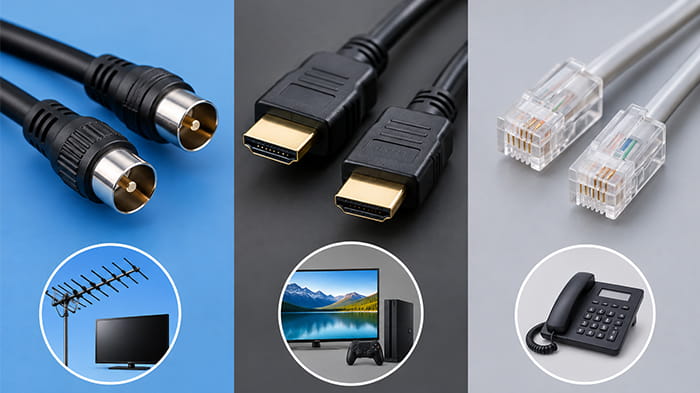 تفاوت آنتن، HDMI و تلفن در چیست؟